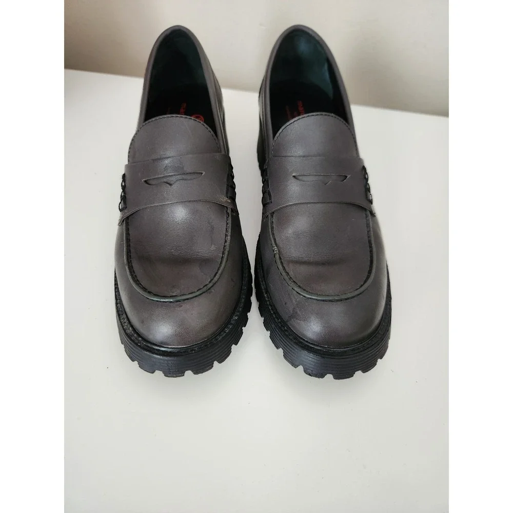 Marc Joseph New York Camden Street Women's Penny Loafers chunky block heel Sz 8